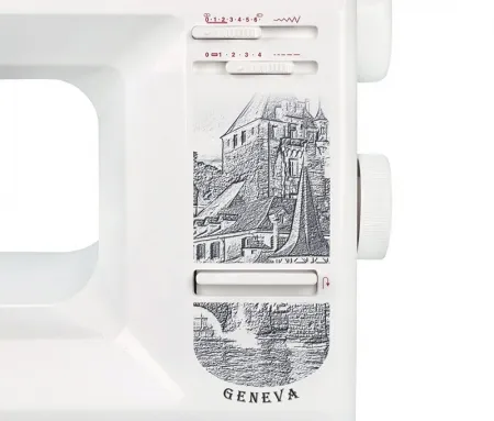 Швейная машина Купить Швейная машина Elna 3007 Geneva Челябинск — панель управления и рабочая зона