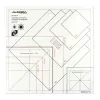 Линейка для кроя блоков "Квадрат в квадрате" 21,4х21,4 см Aurora AU-S414