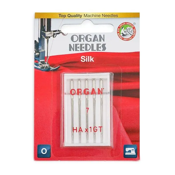 Иглы для швейных машин № 55 для шелка, ORGAN, 5 шт