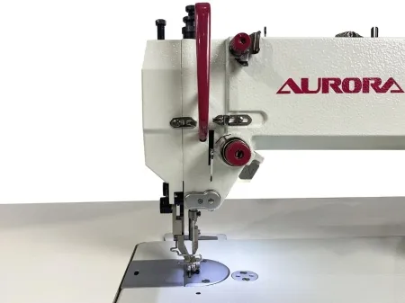 Прямострочная промышленная швейная машина с шагающей лапкой Aurora A-0302-D3 с прямым приводом КОМПЛЕКТ