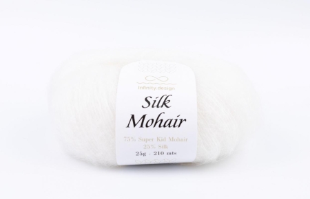 Пряжа Infinity Silk Mohair color 1001 белый