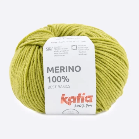 Пряжа Katia MERINO 100% color 29 зеленое яблоко