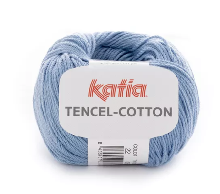 Пряжа TENCEL-COTTON Katia color 22 голубой