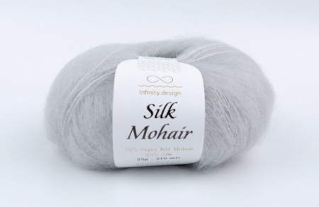 Пряжа Infinity Silk Mohair color 1022 облачно серый