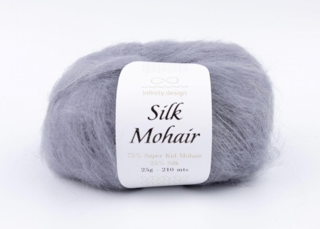 Пряжа Infinity Silk Mohair color 1032 жемчужно-серый