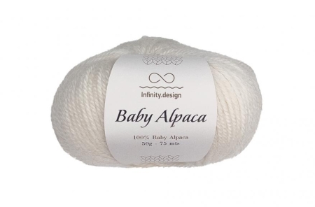 Пряжа Infinity Baby Alpaca color 1002 белый