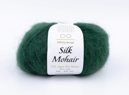 Пряжа Infinity Silk Mohair color 8264 темно-зеленый