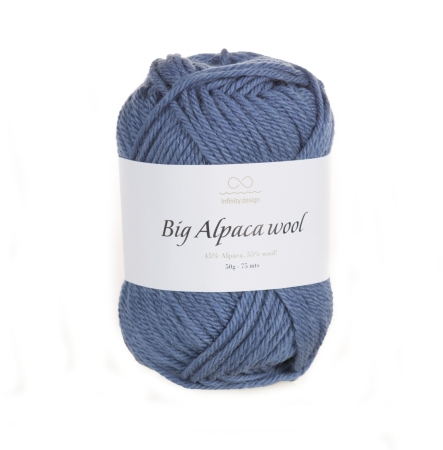 Пряжа Infinity Big Alpaca Wool color 6052 темный джинс