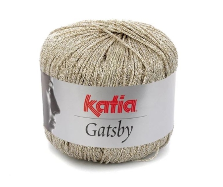 Пряжа Katia GATSBY color 51 перламутр-золото