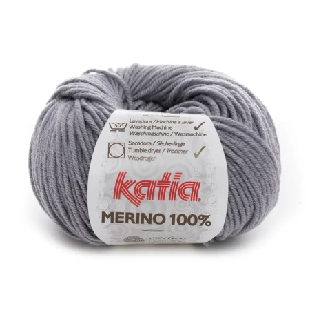 Пряжа Katia MERINO 100% color 504 серый