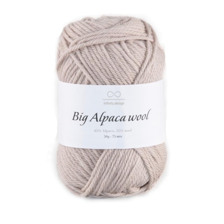 Пряжа Infinity Big Alpaca Wool color 2650 темно-бежевый