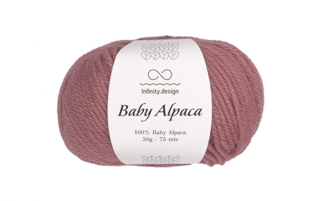 Пряжа Infinity Baby Alpaca color 4042 пепельно-розовый